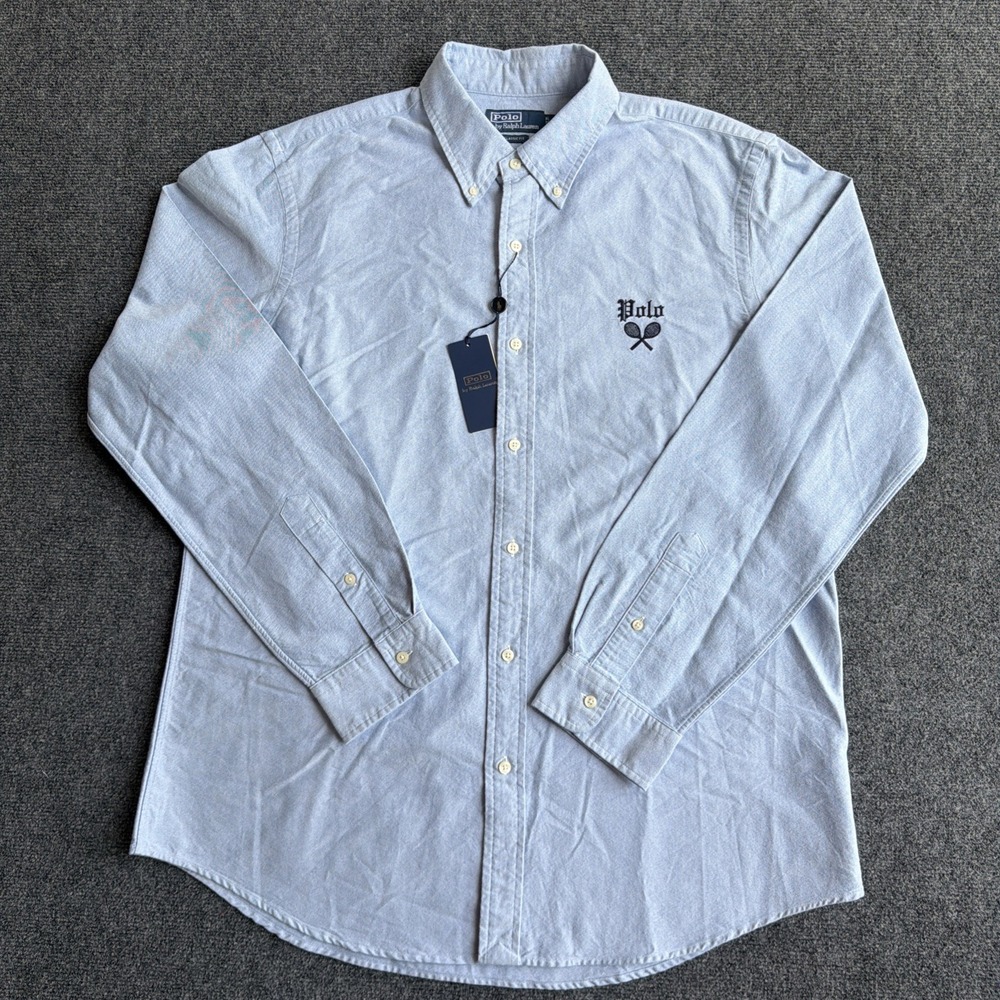 NWT Polo Ralph Lauren Classic Fit P-Wing Logo Embroidered Oxford Shirt Men's XL